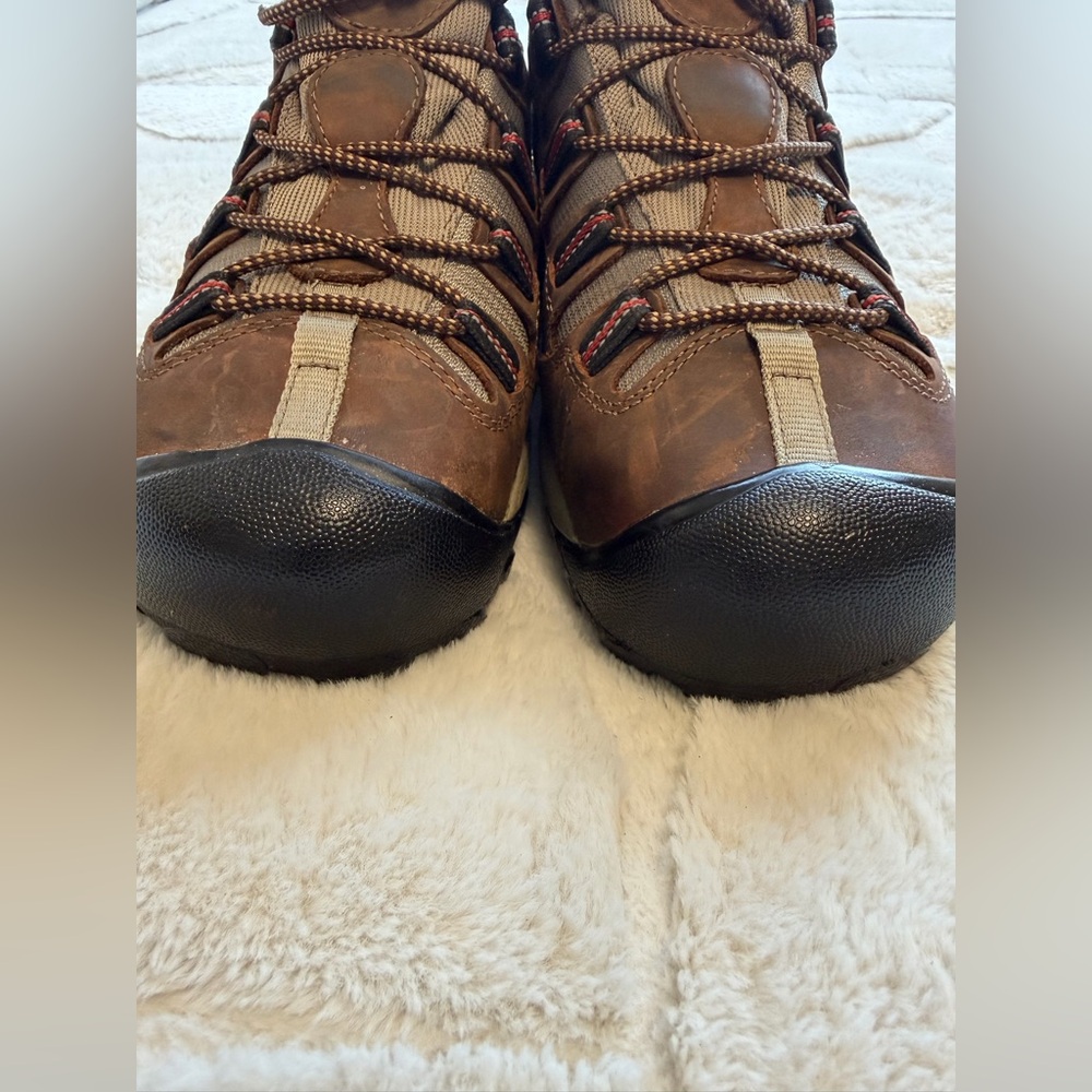 Like NEW! $135 KEEN Flint II Brown Work Hiking Shoes 10 - Picture 4 of 9